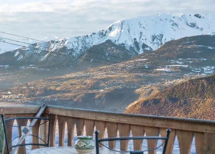 Panoramique Avec Vue Alpine A 180 Degres - Poele Scandinave & Nature Chalet